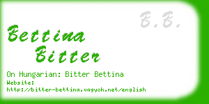 bettina bitter business card